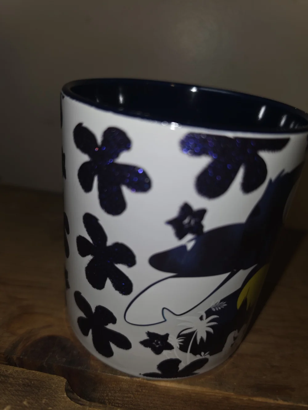 Stitch Character Blue and White Accent Ceramic Mug